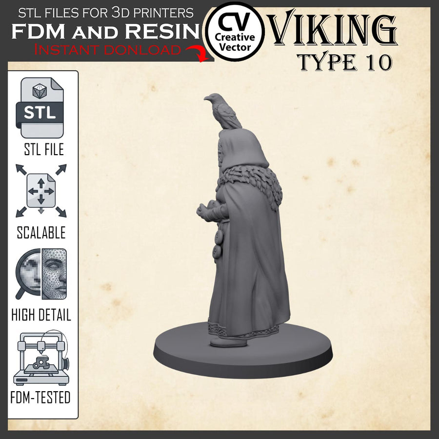 VIKING Type 10 STL File for 3D Print Miniature