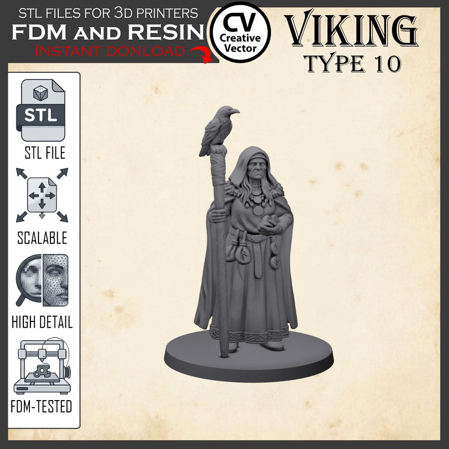 VIKING Type 10 STL File for 3D Print Miniature