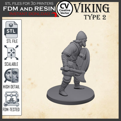 VIKING Type 2 STL File for 3D Print Miniature