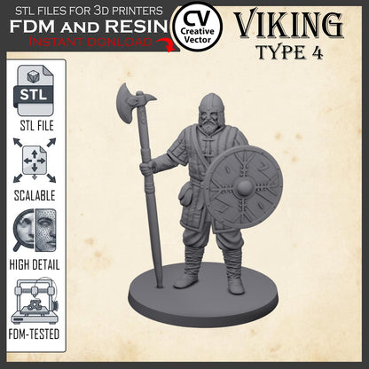 VIKING Type 4 STL File for 3D Print Miniature