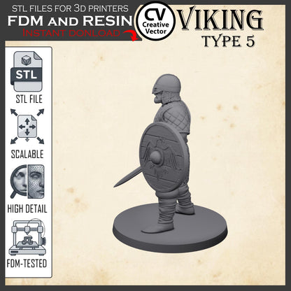 VIKING Type 5 STL File for 3D Print Miniature
