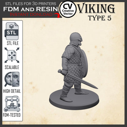 VIKING Type 5 STL File for 3D Print Miniature