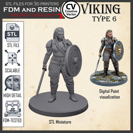 VIKING Type 6 STL File for 3D Print Miniature