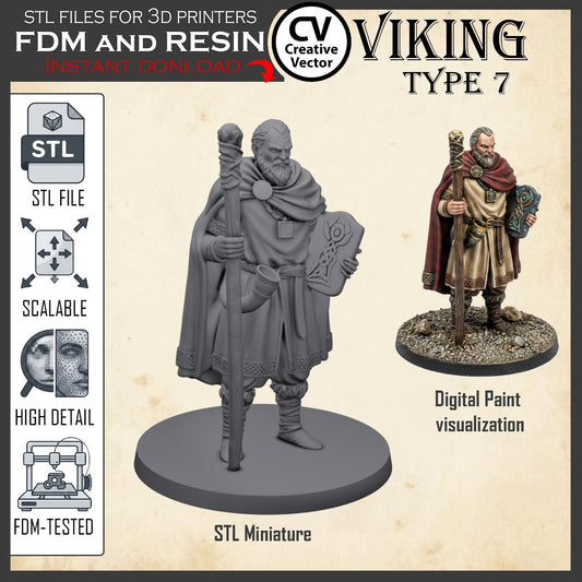 VIKING Type 7 STL File for 3D Print Miniature