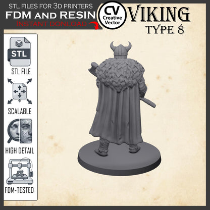 VIKING Type 8 STL File for 3D Print Miniature