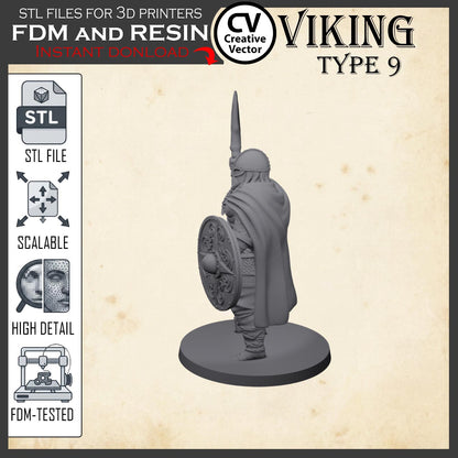 VIKING Type 9 STL File for 3D Print Miniature