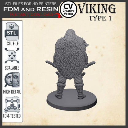 VIKING Type 1 STL File for 3D Print Miniature