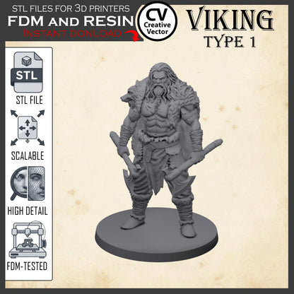 VIKING Type 1 STL File for 3D Print Miniature