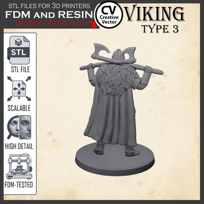 VIKING Type 3 STL File for 3D Print Miniature