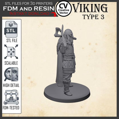 VIKING Type 3 STL File for 3D Print Miniature