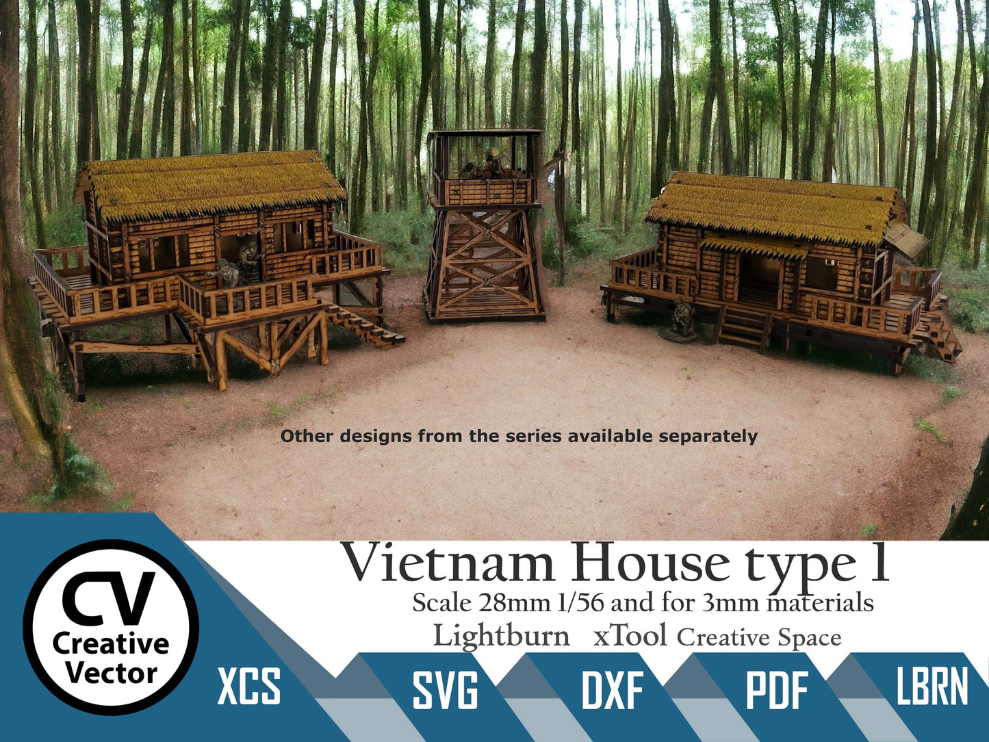 Vietnam House type 1 in scale 28 mm