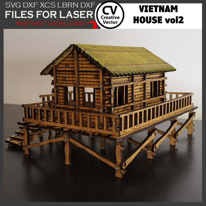 Vietnam House vol1 in scale 28 mm