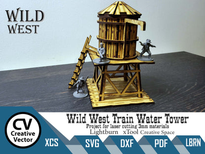 Wild West Train Water Tower in scale 28mm for Wargamers