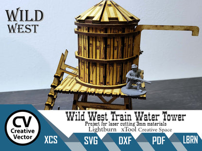 Wild West Train Water Tower in scale 28mm for Wargamers