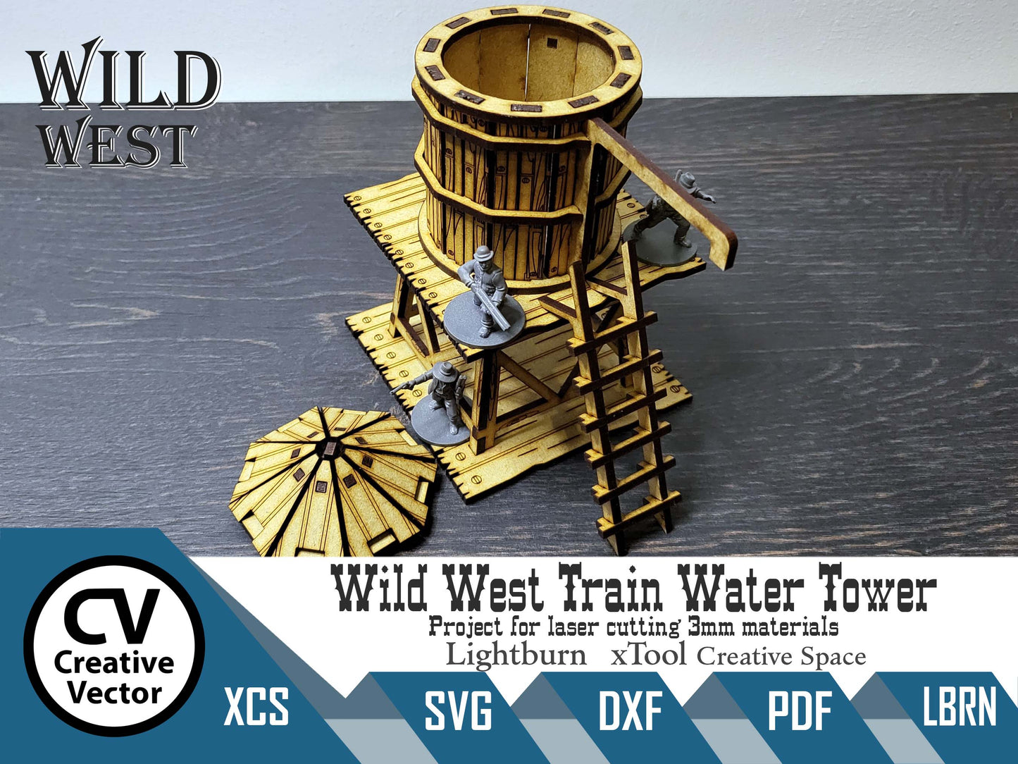 Wild West Train Water Tower in scale 28mm for Wargamers