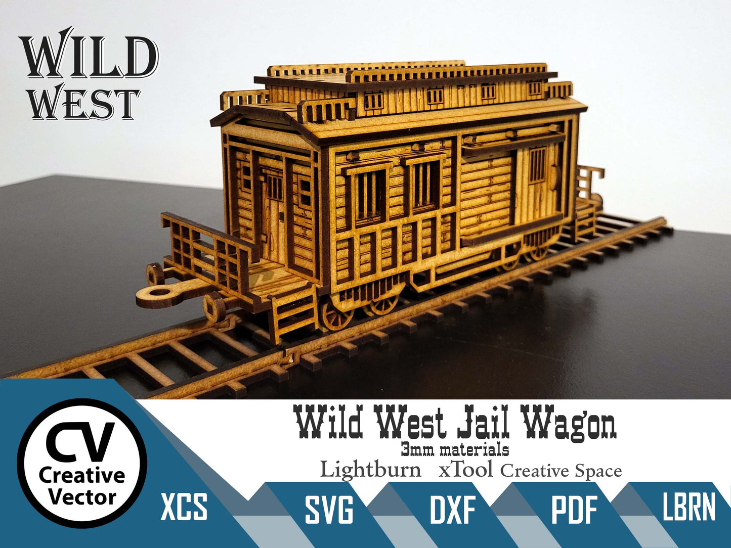 Wild West Jail wagon + rails  in scale 28mm for Wargamers