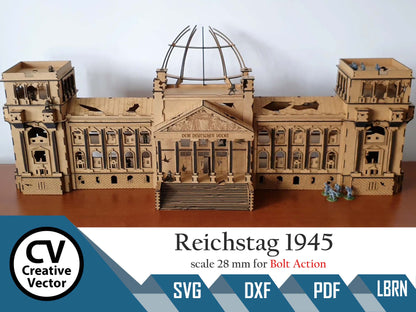 Reichstag 1945 im Maßstab 28mm für Spiel Bolt Action