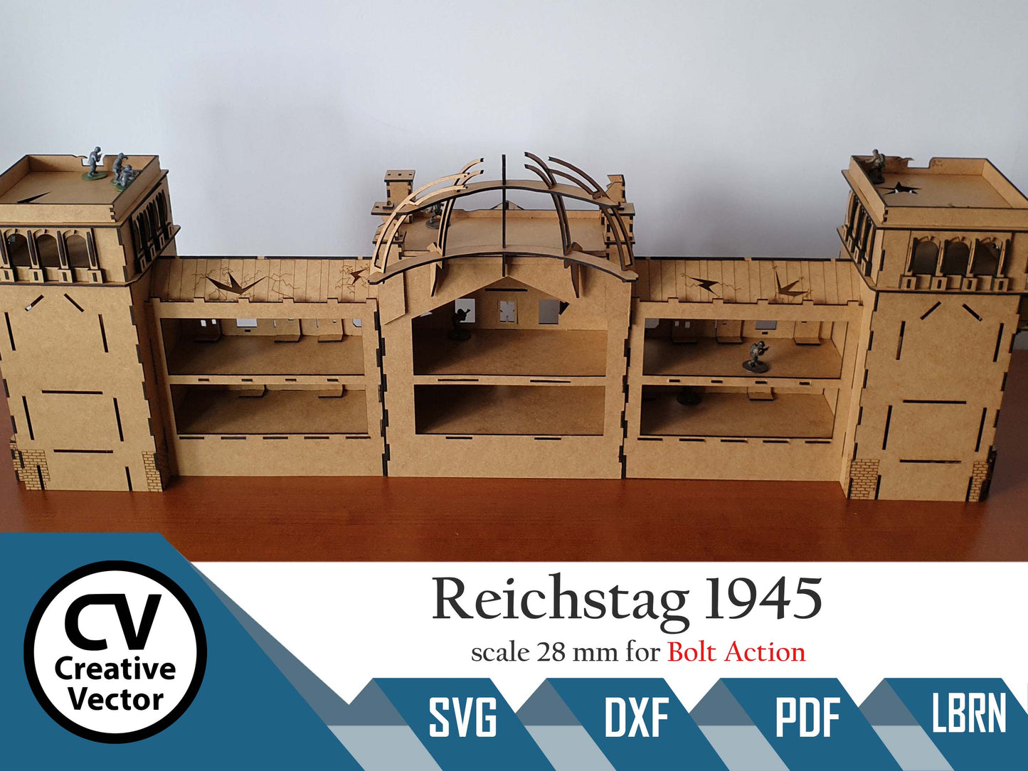 Reichstag 1945 in scale 28mm for game Bolt Action