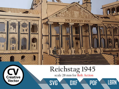 Reichstag 1945 in scale 28mm for game Bolt Action