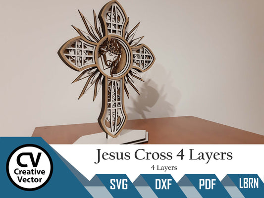 Jesus Cross 4 Layers