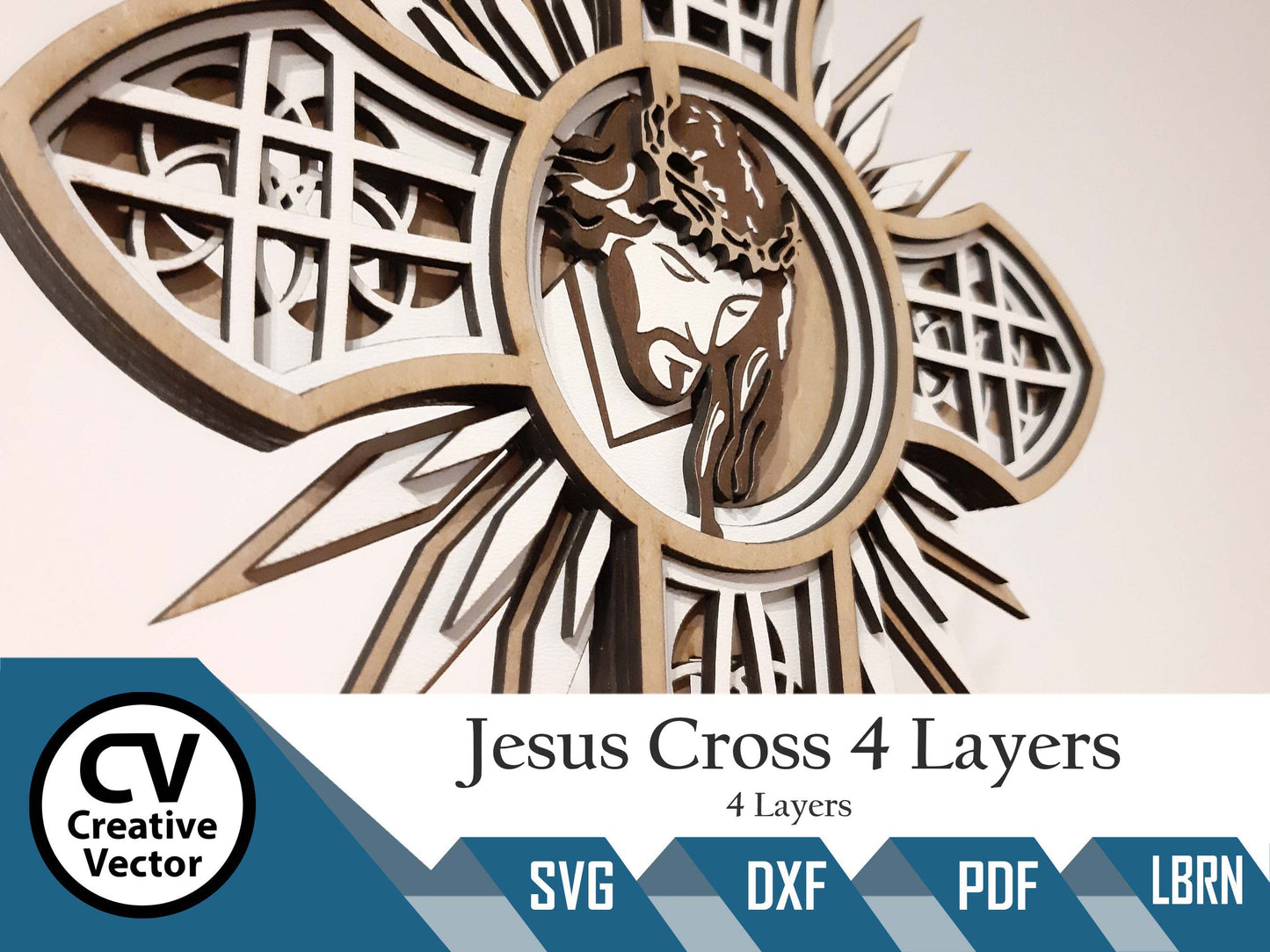 Jesus Cross 4 Layers