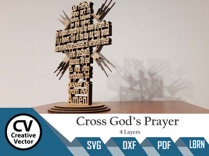 Cross God's Prayer 4 Layers