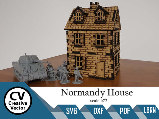 Modulares Normandie-Haus im Maßstab 1:72