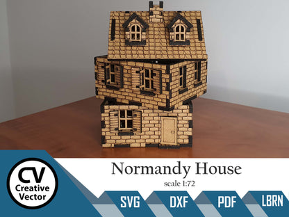 Modulares Normandie-Haus im Maßstab 1:72