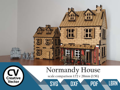 Modular Normandy House in scale 1:72