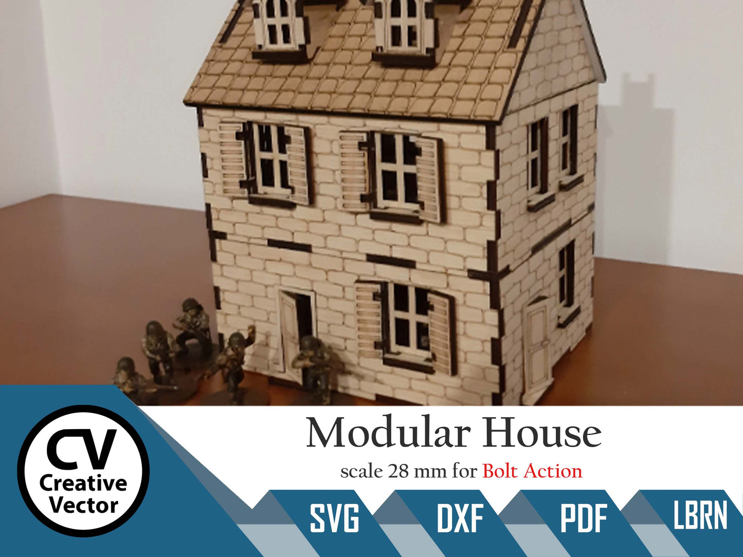 Normandy House in scale 28mm for game Bolt Action