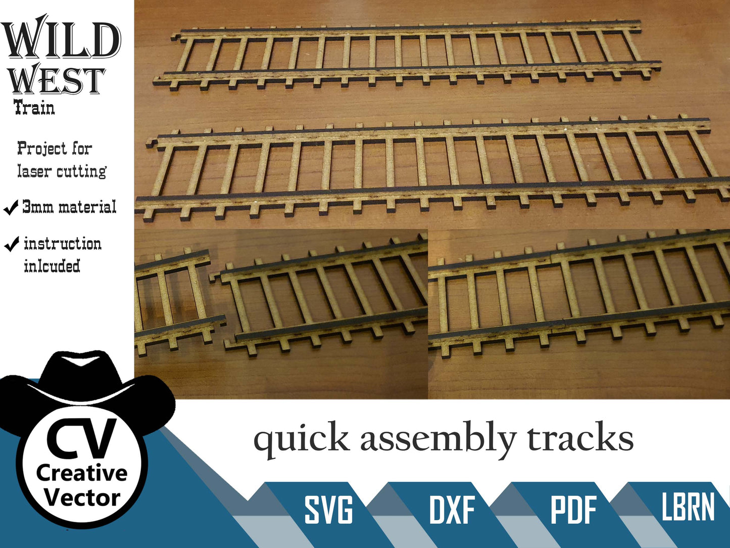 Wild West Passengers wagon + rails  in scale 28mm for Wargamers