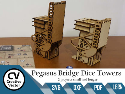2 x PEGASUS BRIDGE Dice Towers