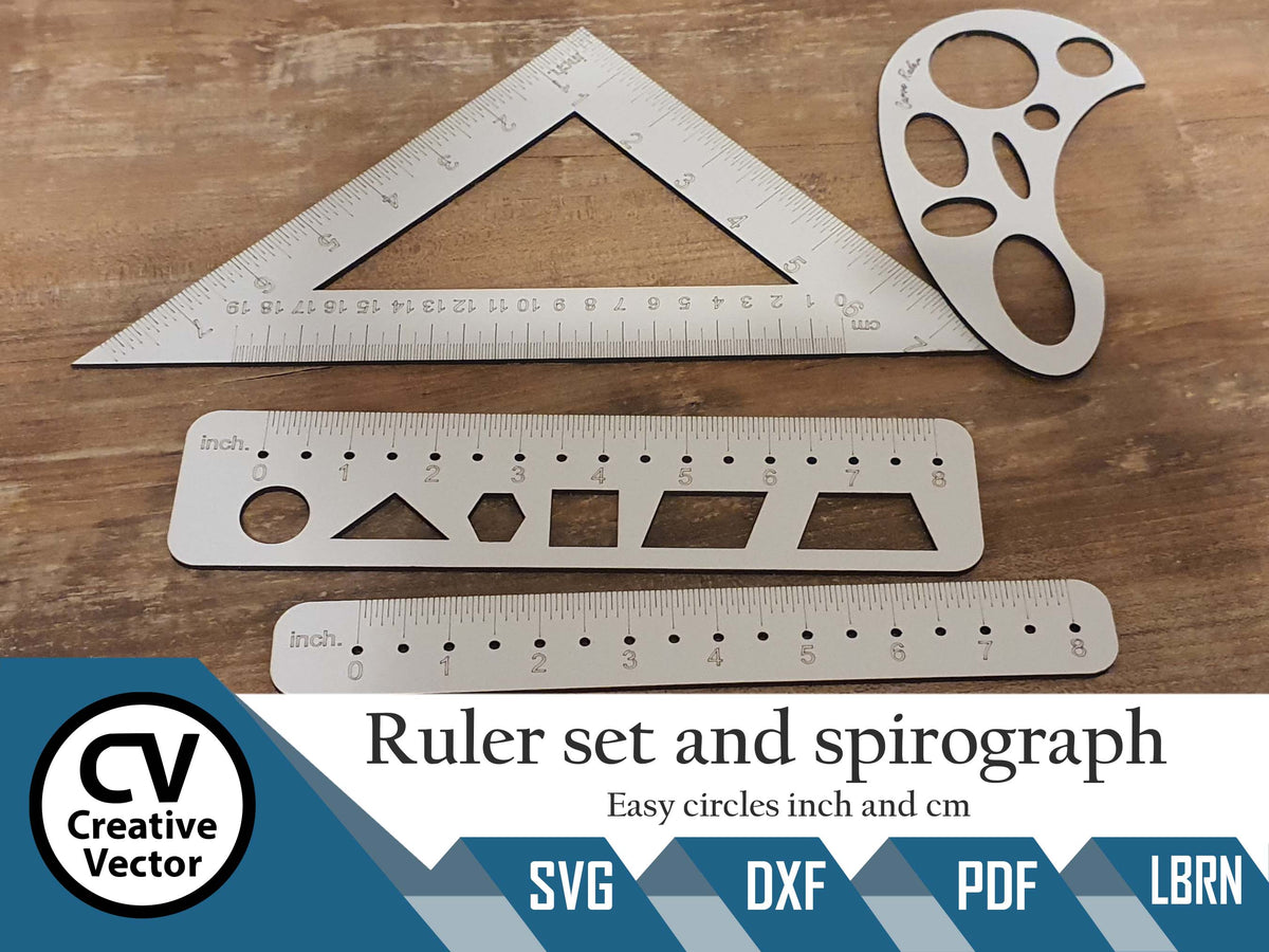 Ruler set spirograph and easy circles – Creative Vector