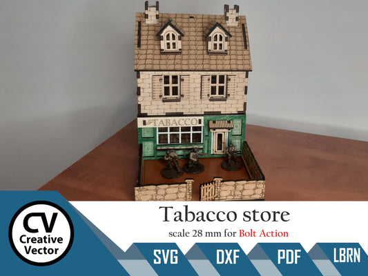 TABACCO Store in scale 28mm for game Bolt Action