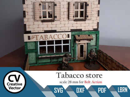 TABACCO Store in scale 28mm for game Bolt Action