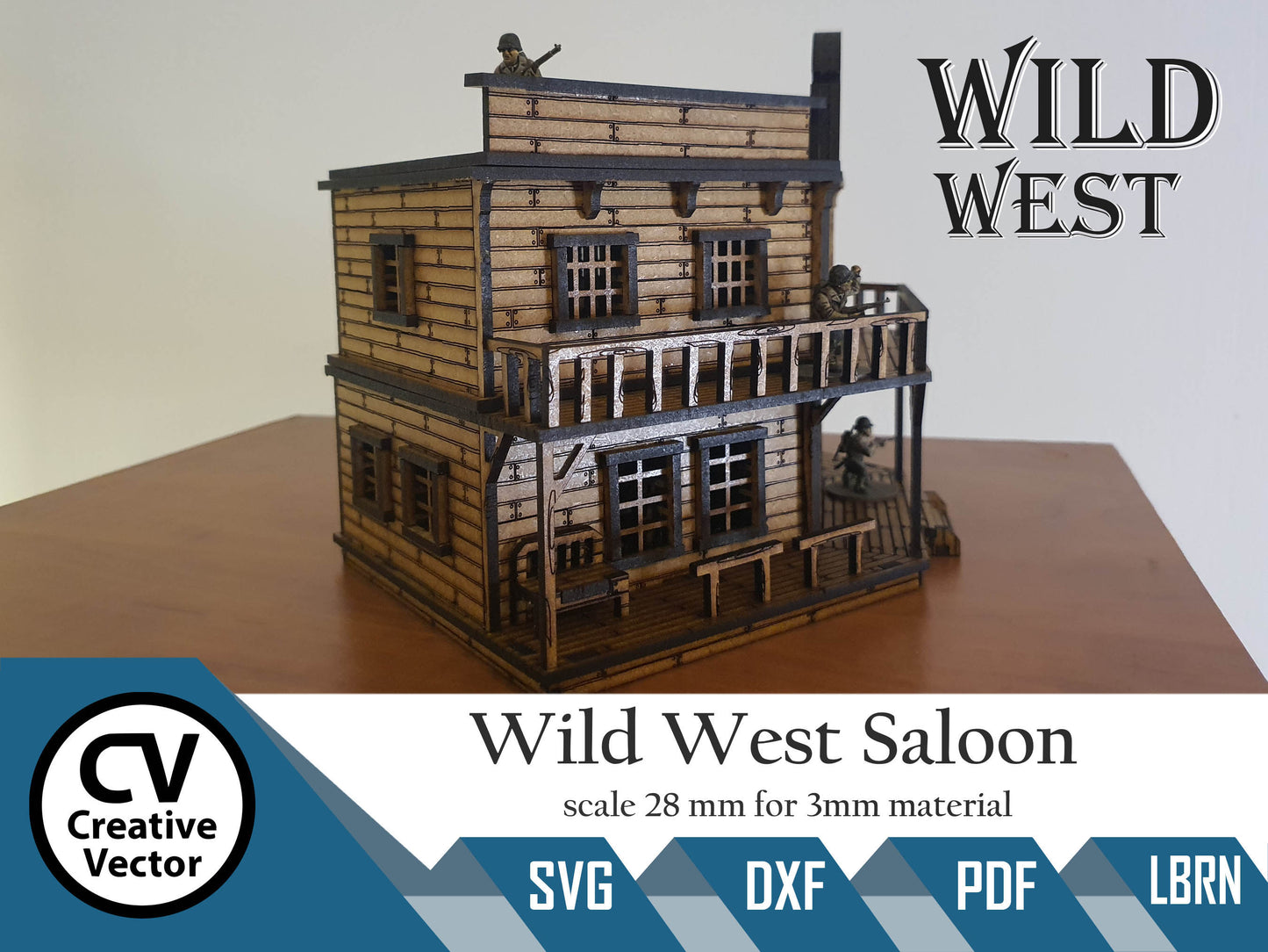 Wild West Saloon in scale 28mm for Wargamers