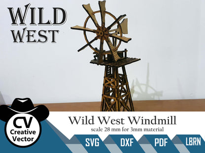 Wild West Windmill in scale 28mm for Wargamers