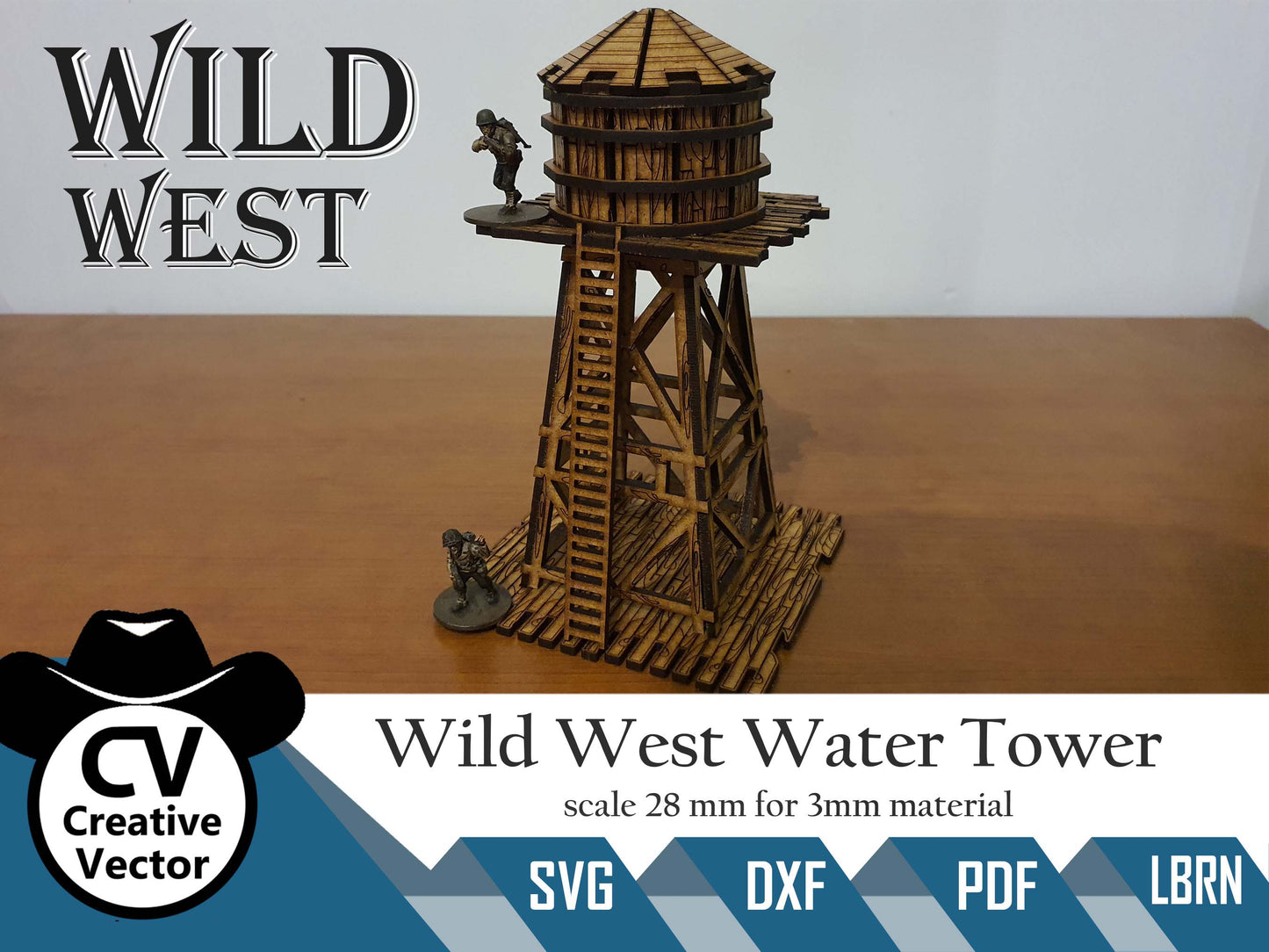 Wild West Water Tower in scale 28mm for Wargamers